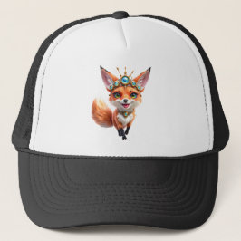 Gorra De Camionero Zorro estrellado de los prados iluminados por la l