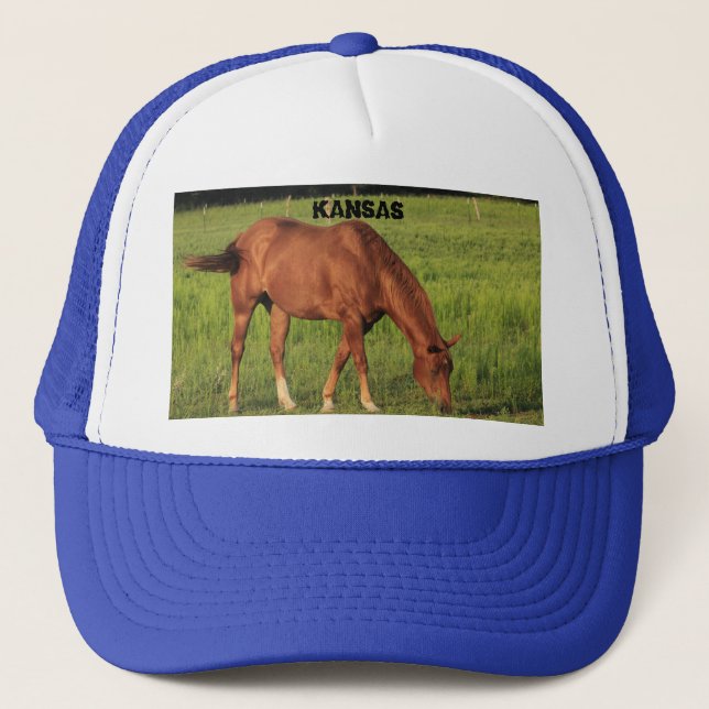 Gorra de Camioneros de Caballo Rojo de Kansas (Anverso)
