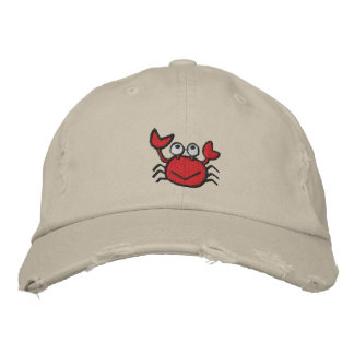 gorra de cangrejo lindo y feliz