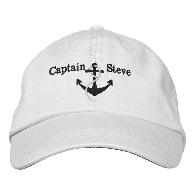 Gorra de capitán Nautical Name Anchor Sailing (Anverso)
