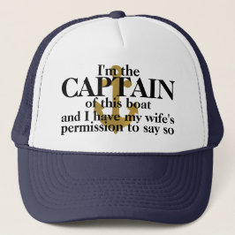 Gorra de capitán Of This Boat Funny