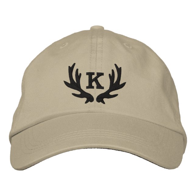 gorra de caza del personalizado venado antler mono (Anverso)