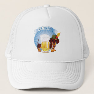 Gorra de cerveza y perro de Oktoberfest