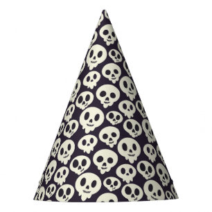 Gorra de conos de Halloween con cráneo curado
