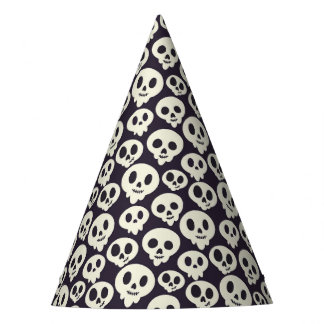 Gorra de conos de Halloween con cráneo curado