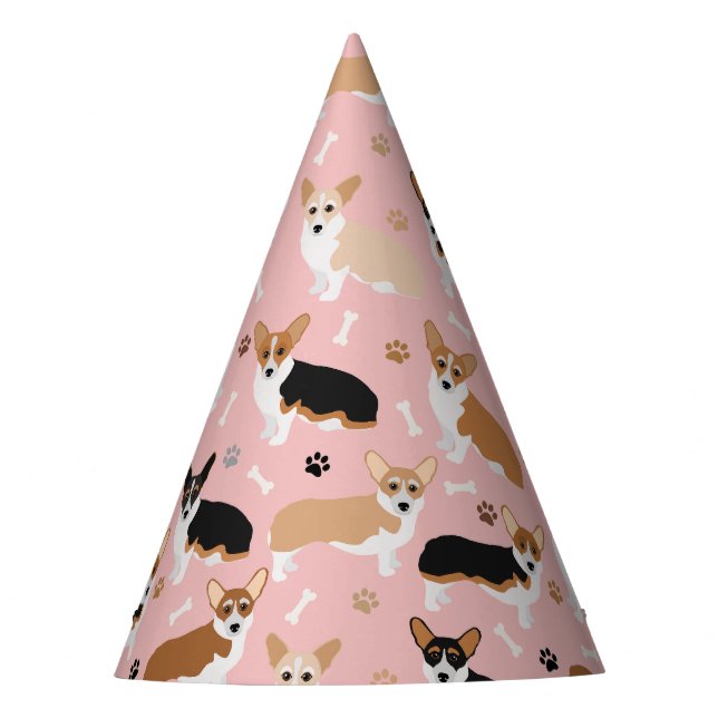 Gorra de Corgi Dog Paws and Bones Fiesta (Anverso)