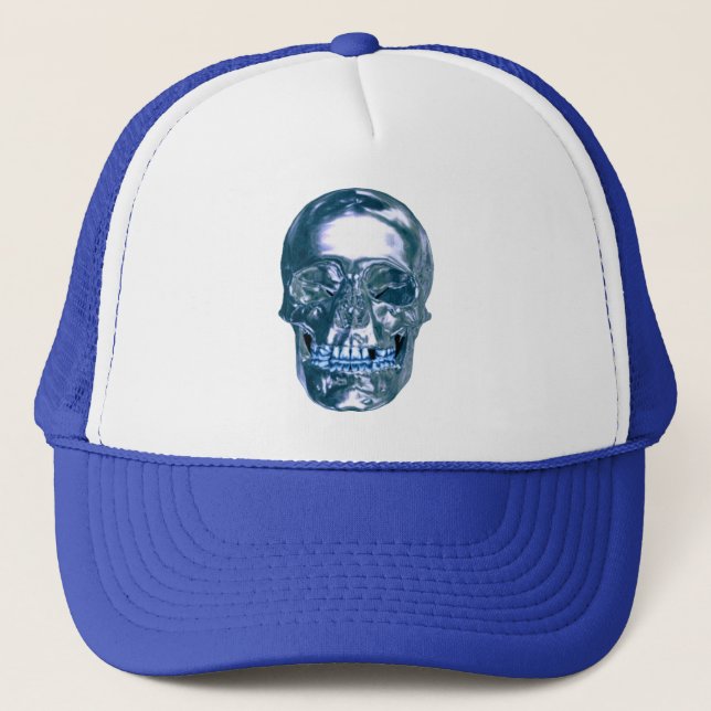 Gorra de cráneo con cromo azul (Anverso)