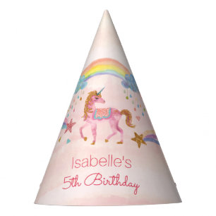 Gorra de cumpleaños con purpurina falsa de acuarel