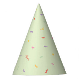 Gorra de cumpleaños de confeti verde menta
