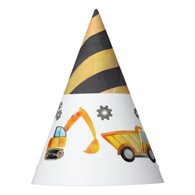 Gorra de cumpleaños de construcción para Fiesta de (Anverso)