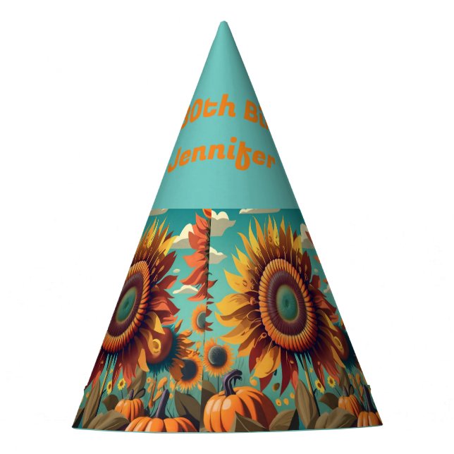 Gorra de cumpleaños de girasol personalizado, Gorr (Anverso)