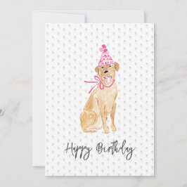 Gorra de cumpleaños de Labrador dorado Globos Masc