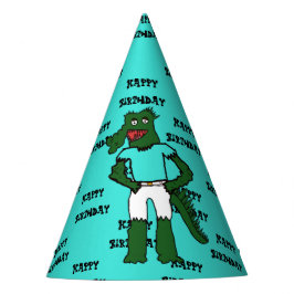 Gorra de cumpleaños de surfista de caimán