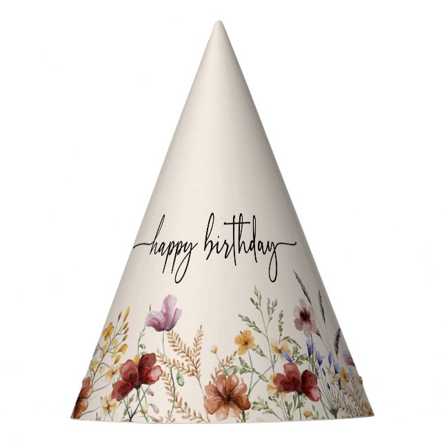 Gorra de cumpleaños floral (Anverso)