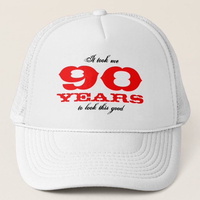 Gorra de cumpleaños para 90 años | Edad personaliz (Anverso)
