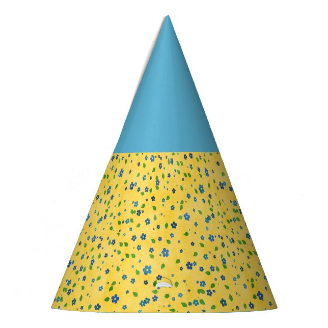 Gorra de cumpleaños para picnic fiesta con flores  (Izquierda)