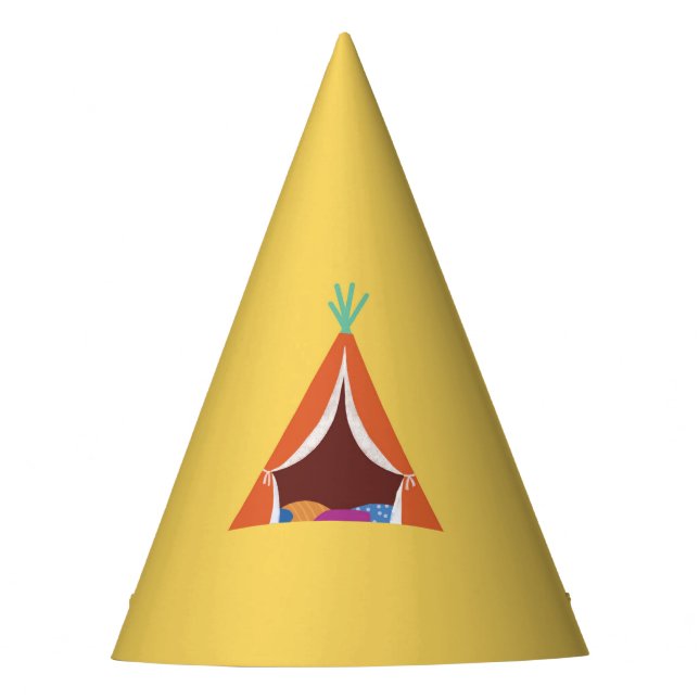 Gorra de cumpleaños temática de camping (Anverso)