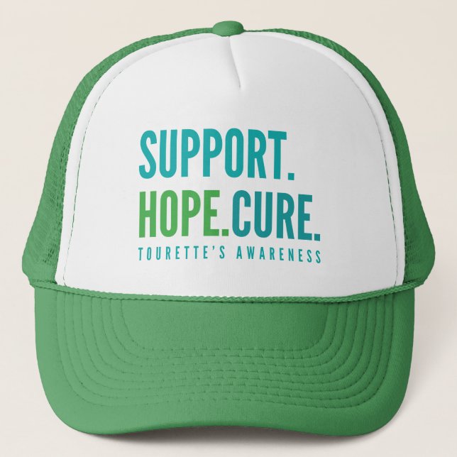 gorra de cura de esperanza de apoyo de tourette (Anverso)