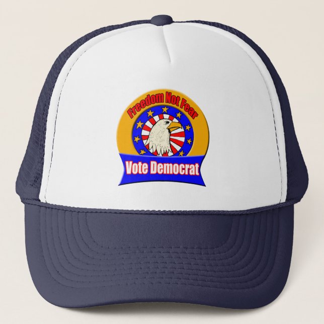 Gorra de Demócrata del miedo de la libertad no (Anverso)