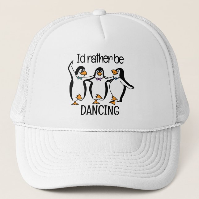 Gorra de diseño de pingüinos bailarines (Anverso)