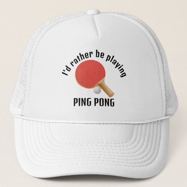 Gorra de diseño de tenis en mesa de ping pong (Anverso)