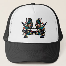 gorra de diseño geométrico "retro" multicolor