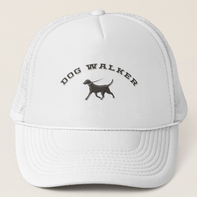 Gorra de encargo del caminante del perro - blanco (Anverso)