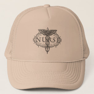 Gorra de Enfermeras Oval Silver Caduceus