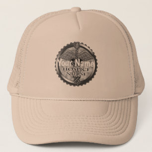Gorra de enfermería de hospicio gris