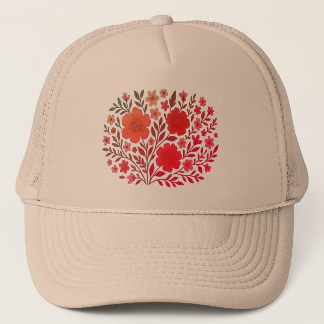 Gorra de estilo Blindado con flor cálida (Anverso)