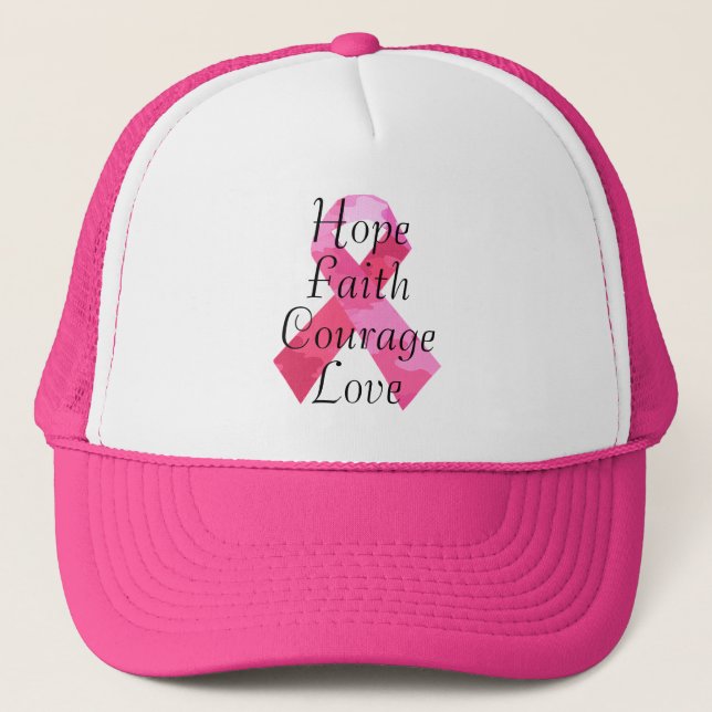 Gorra de fe de cinta de camuflaje rosa (Anverso)