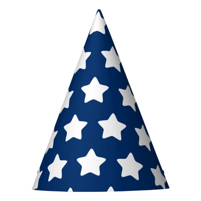 Gorra de Fiesta azul con patrones de estrella (Anverso)