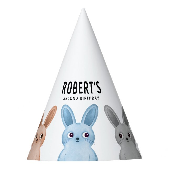 Gorra de fiesta con conejitos (Anverso)