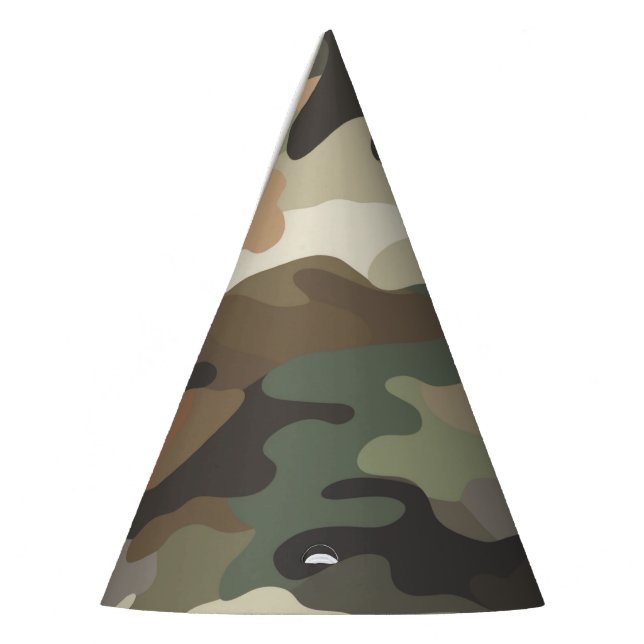 Gorra de fiesta con diseño de camuflaje audaz (Izquierda)