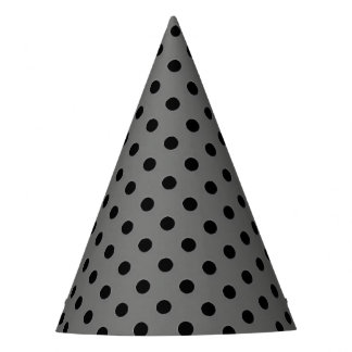 Gorra de fiesta con lunares negra y gris oscuro