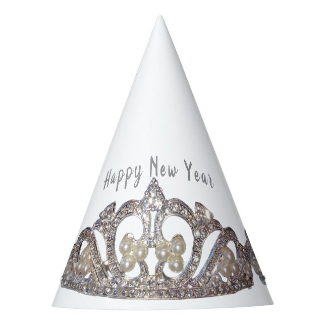 Gorra de fiesta de Año Nuevo con estampado de tiar (Anverso)