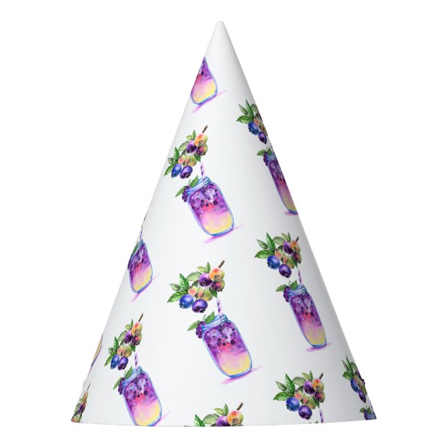 Gorra de Fiesta de bebida fresca de Blueberry (Anverso)