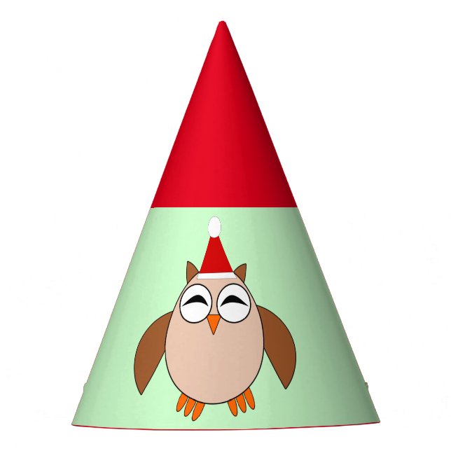 Gorra de Fiesta de búho de Navidades de cuentas (Anverso)
