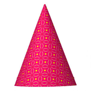 Gorra de Fiesta de impresión geométrica rosa y ama