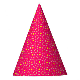 Gorra de Fiesta de impresión geométrica rosa y ama