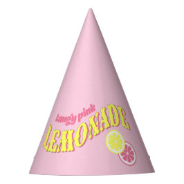 Gorra de fiesta de limonada rosa de cumpleaños con