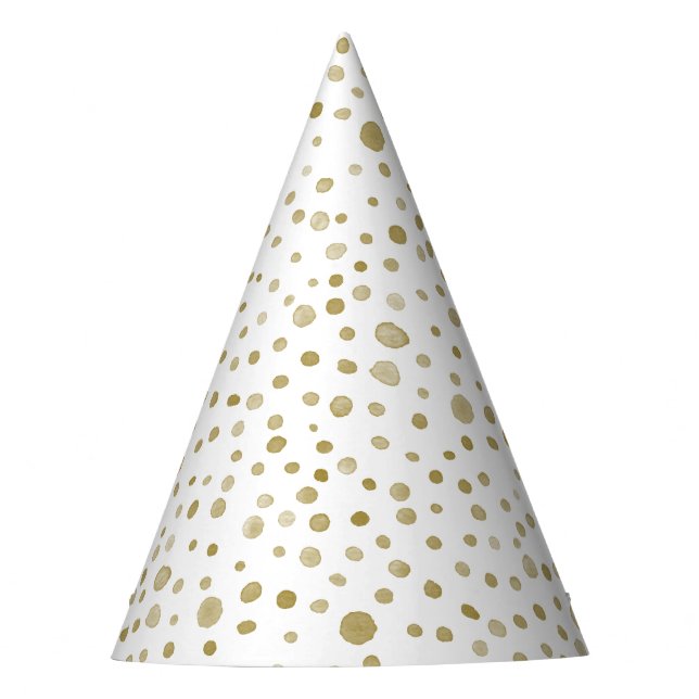 Gorra de fiesta de lunares de acuarela de confeti  (Anverso)