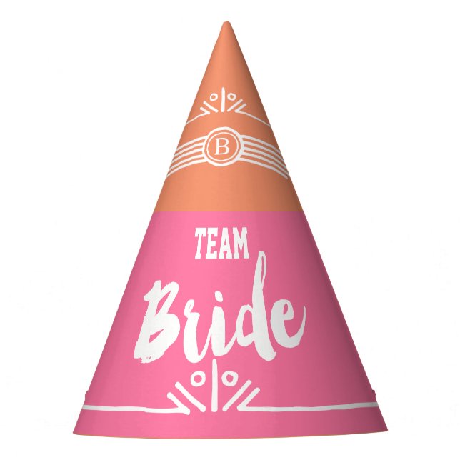 Gorra de fiesta de novia de Team Bride (Anverso)