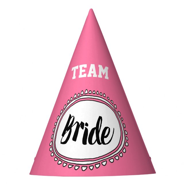 Gorra de fiesta de novia de Team Bride (Anverso)