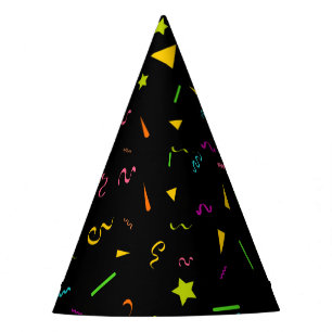 Gorra de Fiesta de papel con patrones de Confetti