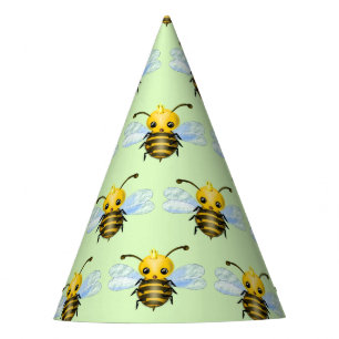 Gorra de Fiesta de papel de abeja de la reina