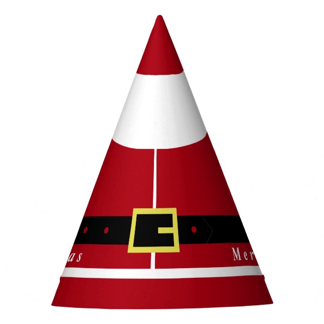 Gorra de Fiesta de papel de Navidades Santa (Anverso)