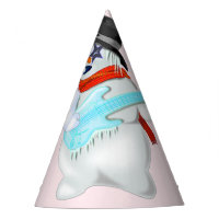 Gorra de Fiesta de Papel de Snowman Rock and Roll