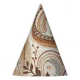 Gorra de Fiesta de papel del patrón de boho de mod
