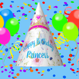 Gorra de Fiesta de Papel Princesa Feliz Cumpleaños